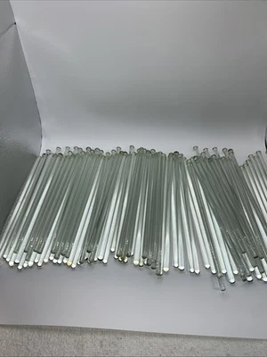 100 varillas de agitación de vidrio vintage de los años 80 de 8" de largo raras más excelentes artículos en mi tienda Foto 1 de 4