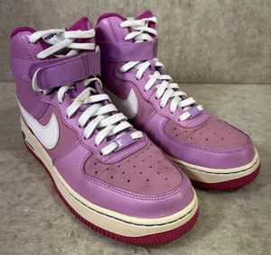 NIKE AIR FORCE 1 HIGH YOUTH 7 SCARPE DA GINNASTICA ROSA VIOLA - Foto 1 di 10
