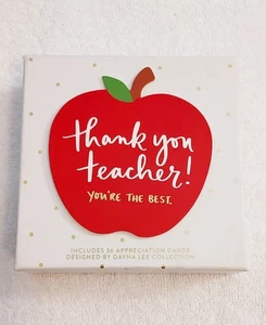 "THANK YOU TEACHER! YOU'RE THE BEST" - 36 APPRECIATION CARDS - DAYLA LEE COLL. - Picture 1 of 2
