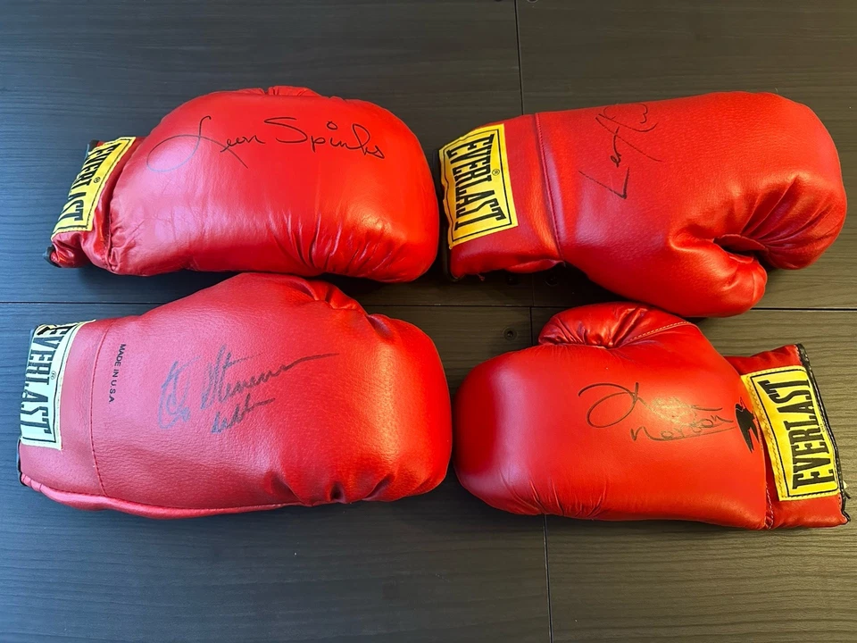 Lot of Four (4) signed Everlast Gloves - Lenox Lewis, Ken Norton, Leon Spinks) - Image 1 of 4