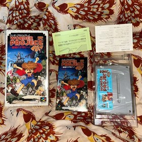 Wonder Project J Kikai no Shounen Pino SFC Super Famicom CIB Japan US Seller
