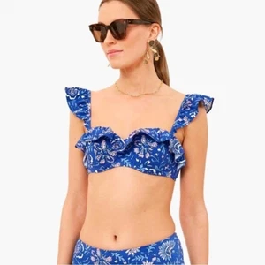 Top de bikini de natación Vineyard Vines talla XL con aros azul púrpura - Imagen 1 de 9