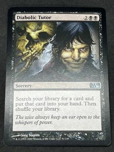 Magic the Gathering MTG Diabolic Tutor Black Core Set 2010 Uncommon - Picture 1 of 2