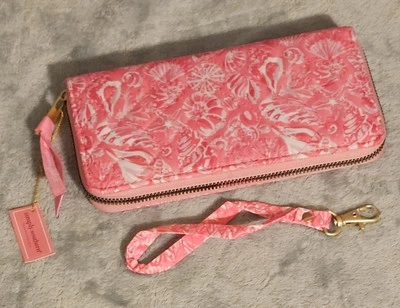 Simply Southern Pink Shell Wallet Wristlet Organizer Removable Strap  - Image 1 of 4