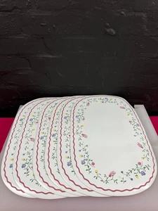 Juego de 6 manteles individuales de vinilo Johnson Brothers Summer Chintz 17,5" x 11,5" RARO - Imagen 1 de 6