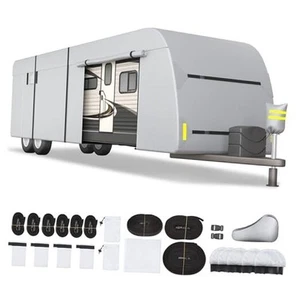 18'-20' Travel Trailer RV Cover, 300D Windproof Rip-Resistant Anti-UV Camper - Picture 1 of 8