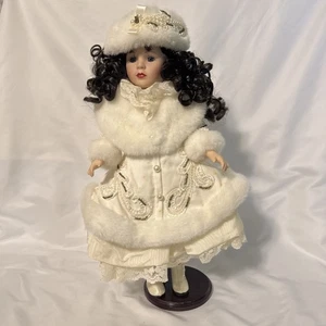 Vintage Messing Schlüssel Viktorianische Sammlung 16" Porzellan Puppe Dk. Braun Melissa Jane - Bild 1 von 2