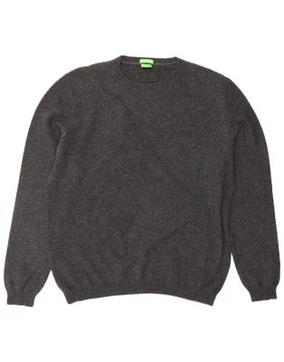HUGO BOSS Mens Regular Fit Crew Neck Jumper Sweater Medium Grey Wool CY14 - Image 1 of 4