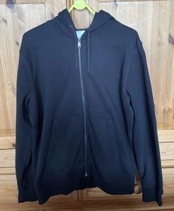 M&S Men’s Full Zip Hoodie - Black - Size M - Excellent Condition - Picture 1 of 4