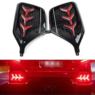 Fish Bone Rear Bumper Brake Signal Light For Honda Civic Hatchback 2017-2021 - Image 1 of 4