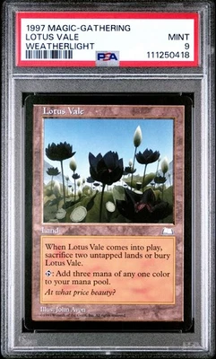 Magic the Gathering - Weatherlight Lotus Vale 1997 PSA 9 - Image 1 of 2