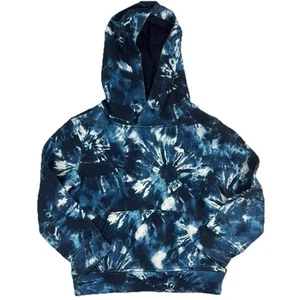 Abercrombie Kids Blue and White Tie Dye Hoodie Sweatshirt Logo Size 5/6 - Picture 1 of 4
