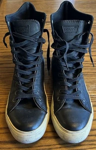 Levi’s Men's High Top Sneaker Shoes US 10 Black Canvas Upper - Picture 1 of 8