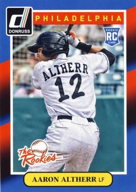  2014 Donruss The Rookies AARON ALTHERR Rookie Card  RC Phillies #67 - Image 1 of 1