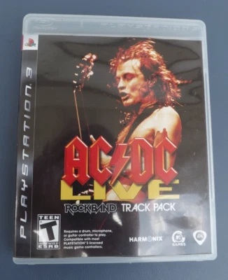 ACDC LIVE ROCKBAND TRACK PACK PLAYSTATION 3 CD ROM 2008 INSTRUCTION BOOKLET - Image 1 of 4