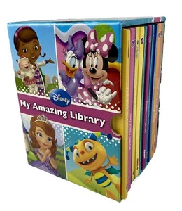 Disney Book Box Set 12 Books My Amazing Library Mickey Minnie Winnie Pooh - Picture 1 of 7
