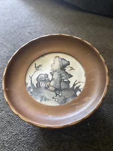 Vintage, Cuendet, Wooden Bowl, Rotating Swiss Musical Movement, Still Plays - Picture 1 of 3