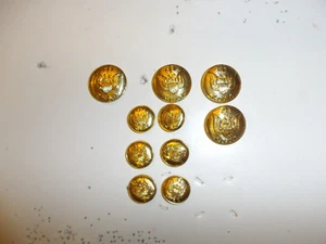 b1884 WW2 CNAC Chinese National Aviation Corporation button set 4L 6s R12E - Picture 1 of 3