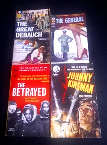 vintage lot four WWII novels 1956-61 The General The Great Debauch The Betrayed - Picture 1 of 3