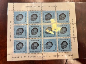 Apollo 11 MICHAEL COLLINS Mini-Sheet SCCS Space City Cover Society MNH !! - Picture 1 of 1