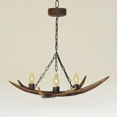 Small Antler Chandelier for 3 Arms with Chain - Image 1 of 4