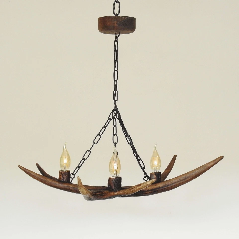 Small Antler Chandelier for 3 Arms with Chain - Image 1 of 4