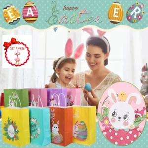 Easter Cute Bunny Holiday Party Gift Packaging Portable Gift Bag - Picture 1 of 36