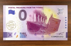 0 Euro Schein Banknote - TITANIC  - POSTAL TREASURE - 2024 + GOLD IMPRINT - Bild 1 von 1