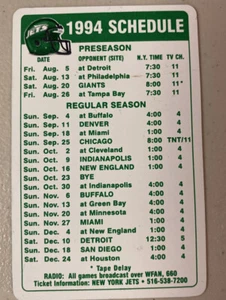 1994 New York Jets Schedule Hess - Picture 1 of 2