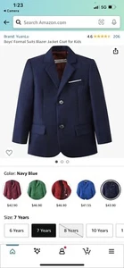 Boy Formal Suit Jacket Size 7  - Picture 1 of 5