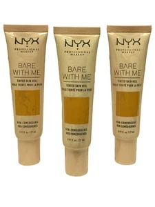 NYX Bare With Me Tinted Skin Veil Lightweight BB Cream Cinnamon Mahogany 3 Pack - Picture 1 of 5