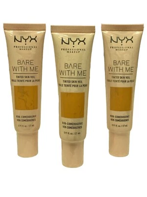 NYX Bare With Me Tinted Skin Veil Lightweight BB Cream Cinnamon Mahogany 3 Pack - Image 1 of 4