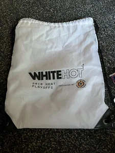 Miami Heat White Hot Playoffs 2018 White Drawstring Bag - Picture 1 of 2