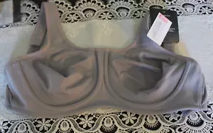WACOAL SPORT SIMONE HIGH IMPACT UNDERWIRE SPORTS BRA 855170 Grey 32DDD NWT - Picture 1 of 6