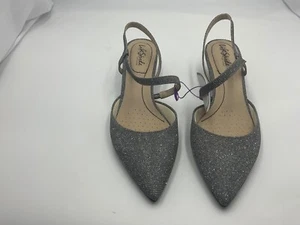 LifeStride Women’s Size 9M Pewter Shimmer Minimalist Slingback Kitten Heel Pump - Picture 1 of 12