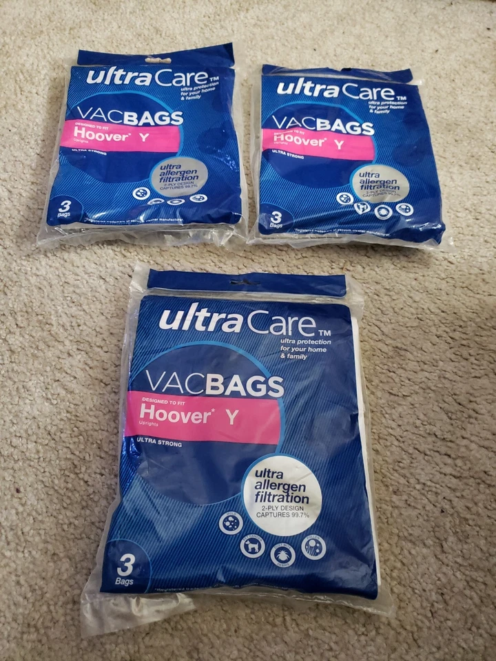 79611 - UltraCare Style Y Allergen Filtration Vacuum Bags for Hoover Upright