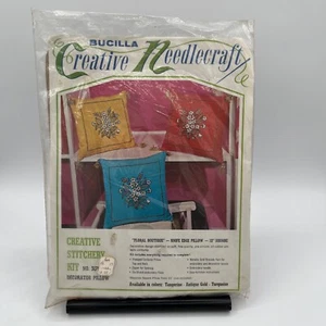BUCILLA Creative Needlecraft Pillow 3178 Floral Boutique 12 Gold Corduroy Tassel - Picture 1 of 4