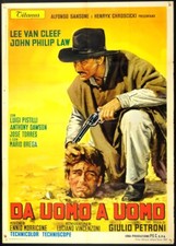 DA UOMO A UOMO La mort était au rendez-vous LEE VAN CLEEF, MANIFESTO WESTERN B