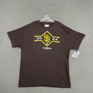 Majestic T-Shirt Mens XL San Diego Padres Brown Graphic MLB Baseball Casual Dad - Picture 1 of 7