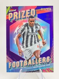2024 Topps Finest UEFA - Alexander Isak Prized Footballer Purple Refractor /299 - Picture 1 of 4