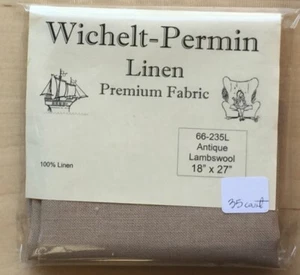 Wichelt Imports Cross Stitch 35 count linen Antique Lambswool 18" x 27" Denmark - Picture 1 of 2