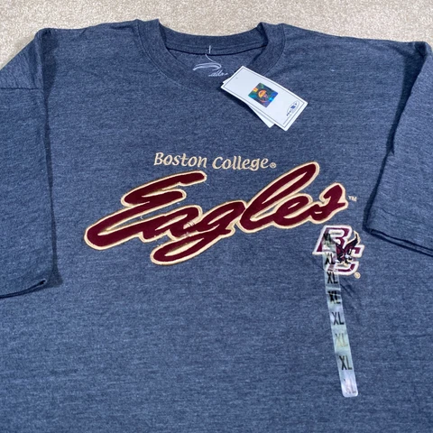 Boston College Shirt Men XL Gray NCAA College BC Eagles Cadre New Tag University Cover
