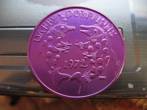 porpoise dolphin 1966 Mardi Gras Doubloon new orleans vintage nola - Picture 1 of 2