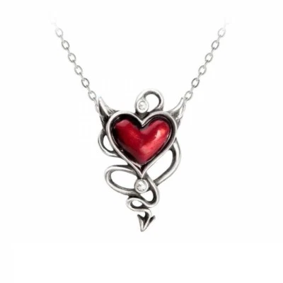 Rockabilly Anhänger Kette Herz Talisman Amulett ALCHEMY Devil Heart ULFP20 - Bild 1 von 3