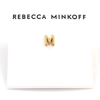 Rebecca Minkoff Gold " M " Initial Earring #RM320 - Image 1 of 2