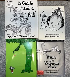 Lot Of 4 Shel Silverstein Hardcover Books - Giving Tree, Where The Sidewalk.. - Picture 1 of 2