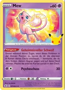 Mew / Pokémon Karte / Deutsch / Celebrations / 011/025 / CEL 011 / Holo - Bild 1 von 2