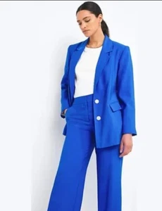Jd Williams Relaxed Blazer with Contrast Buttons Blue Size 24 New with Tags - Picture 1 of 1