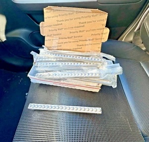 8" x 1/2" SILVER tone, metal (+ resin?,) 25x BORDER, long, thin TILES-ACCENT - Picture 1 of 17