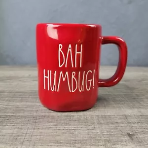 Rae Dunn Artisan Collection Ceramic Farmhouse Red Bah Humbug Christmas Mug - Picture 1 of 6